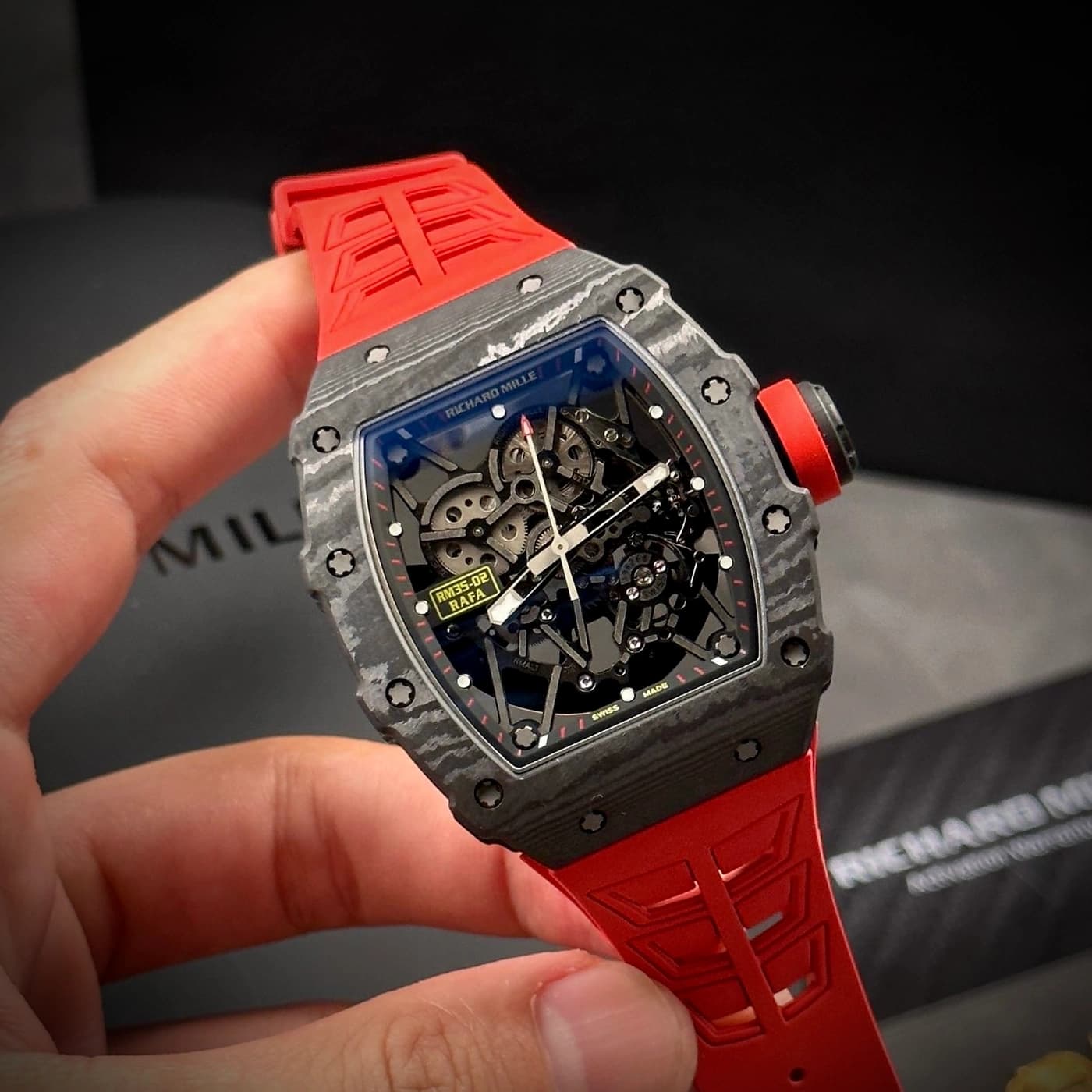 Richard Mille RM 35-02 Rafael Nadal Automatic Winding Red Rubber