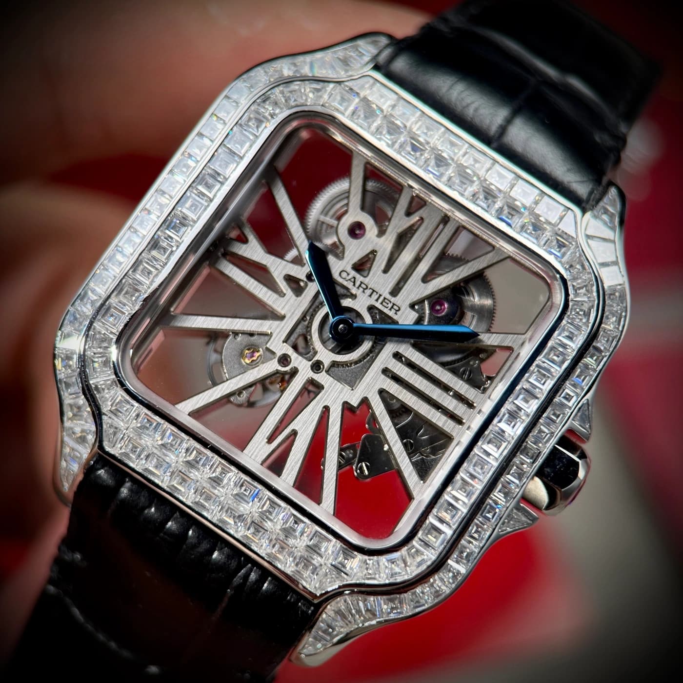 Santos de Cartier Skeleton Large Model Diamonds CRHPI01500 — view 3 of 14