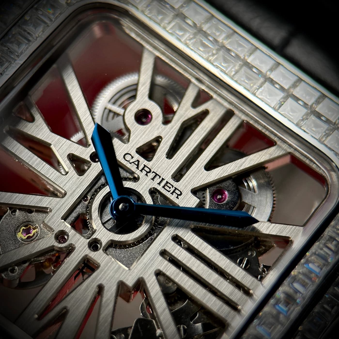 Santos de Cartier Skeleton Large Model Diamonds CRHPI01500 — view 4 of 14