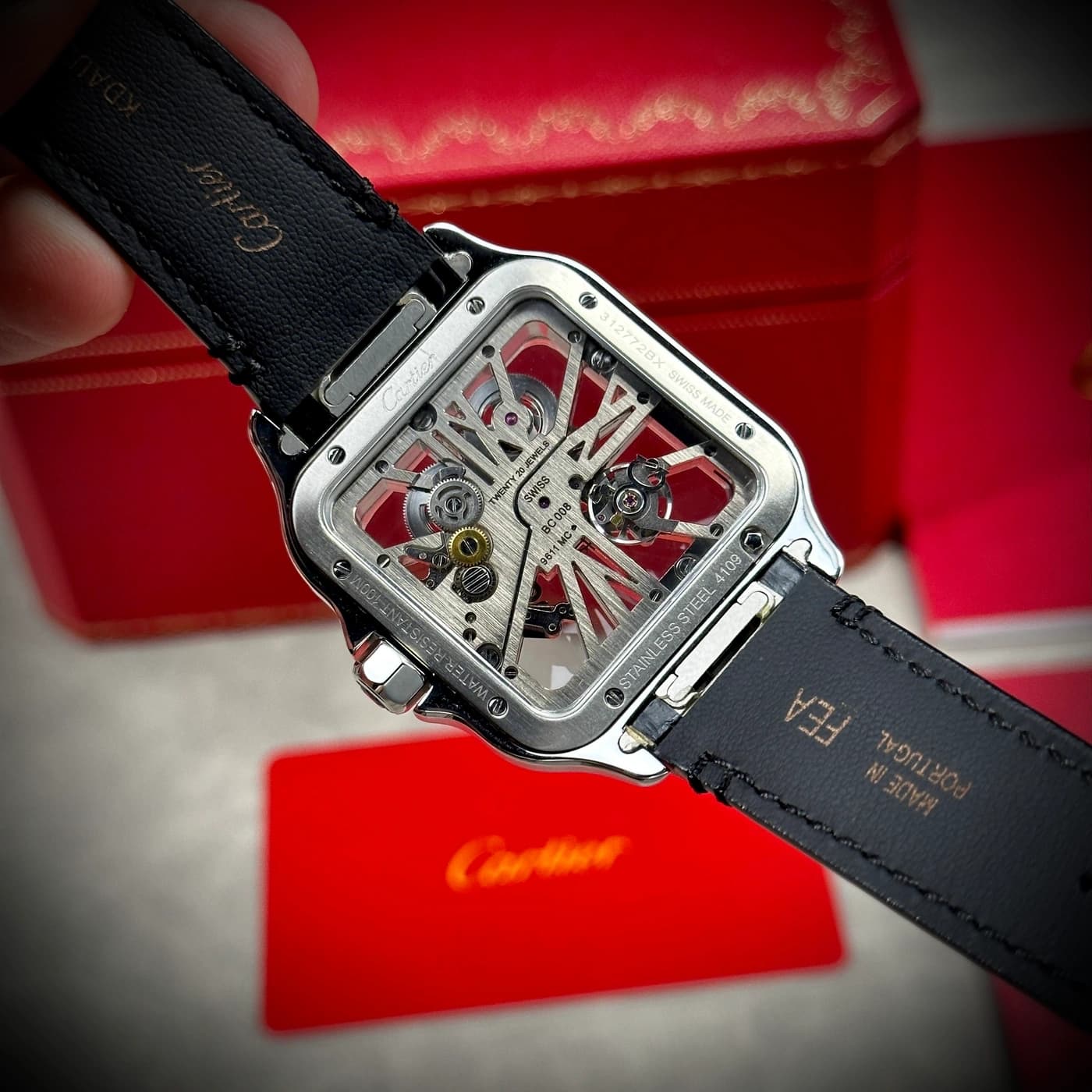 Santos de Cartier Skeleton Large Model Diamonds CRHPI01500 — view 10 of 14