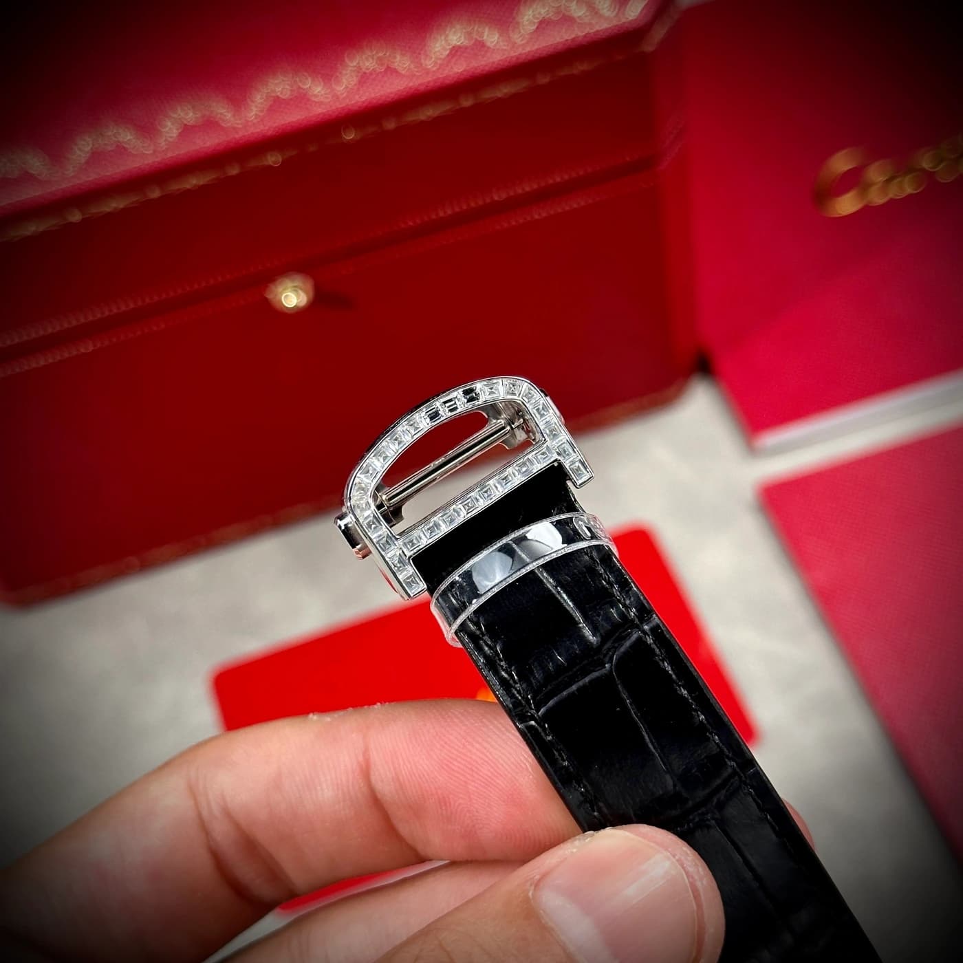 Santos de Cartier Skeleton Large Model Diamonds CRHPI01500 — view 13 of 14