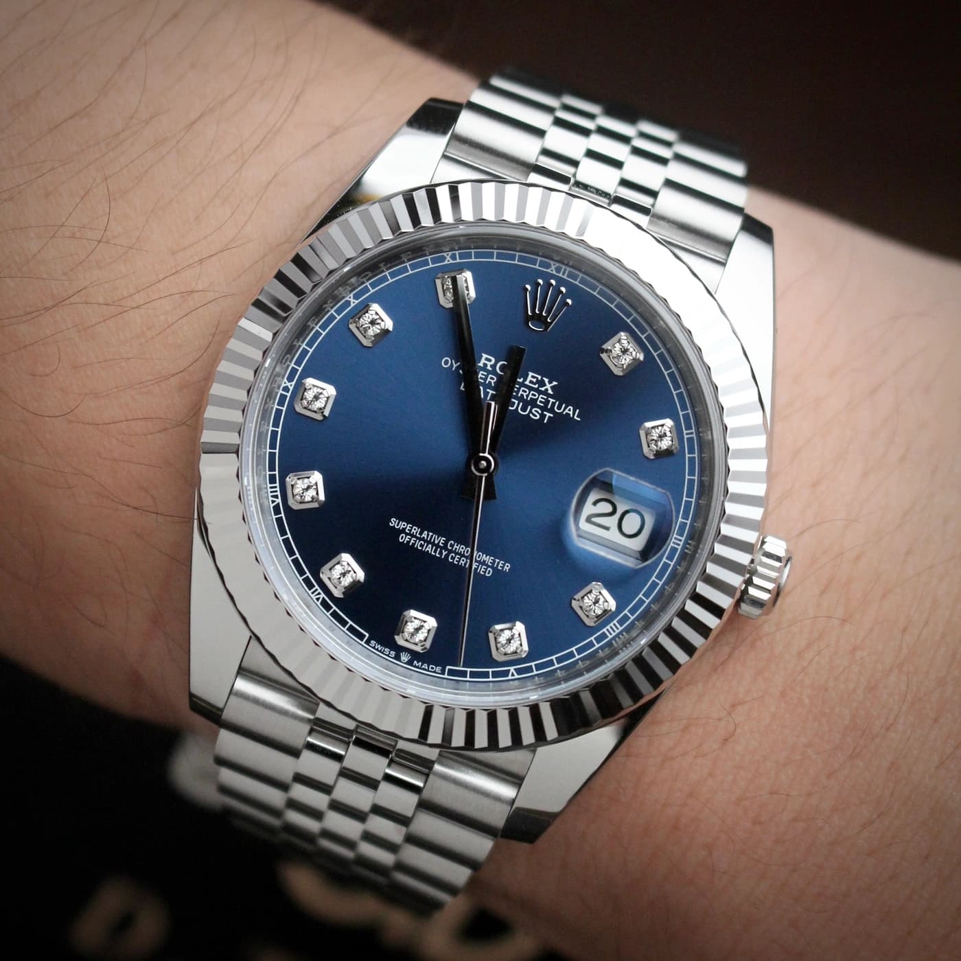 Rolex Datejust 41 126334-0016 Blue Diamond Dail — view 1 of 14