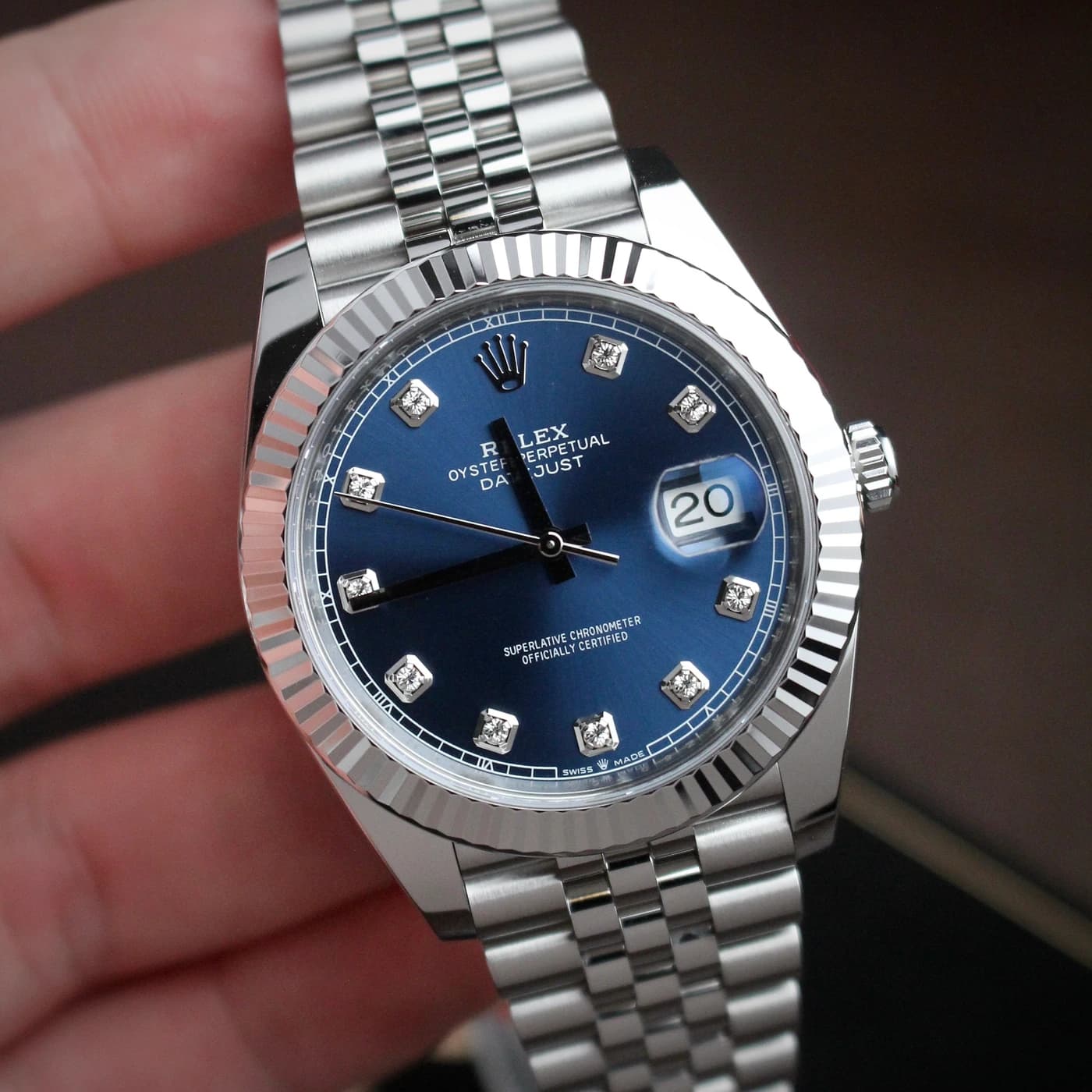 Rolex Datejust 41 126334-0016 Blue Diamond Dail — view 3 of 14