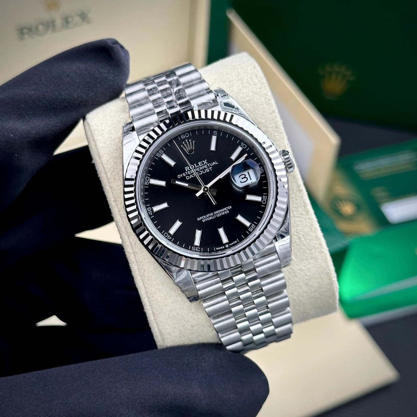 Rolex Datejust 41 126334-0018 Black Index Dial — ảnh 1 trên 12