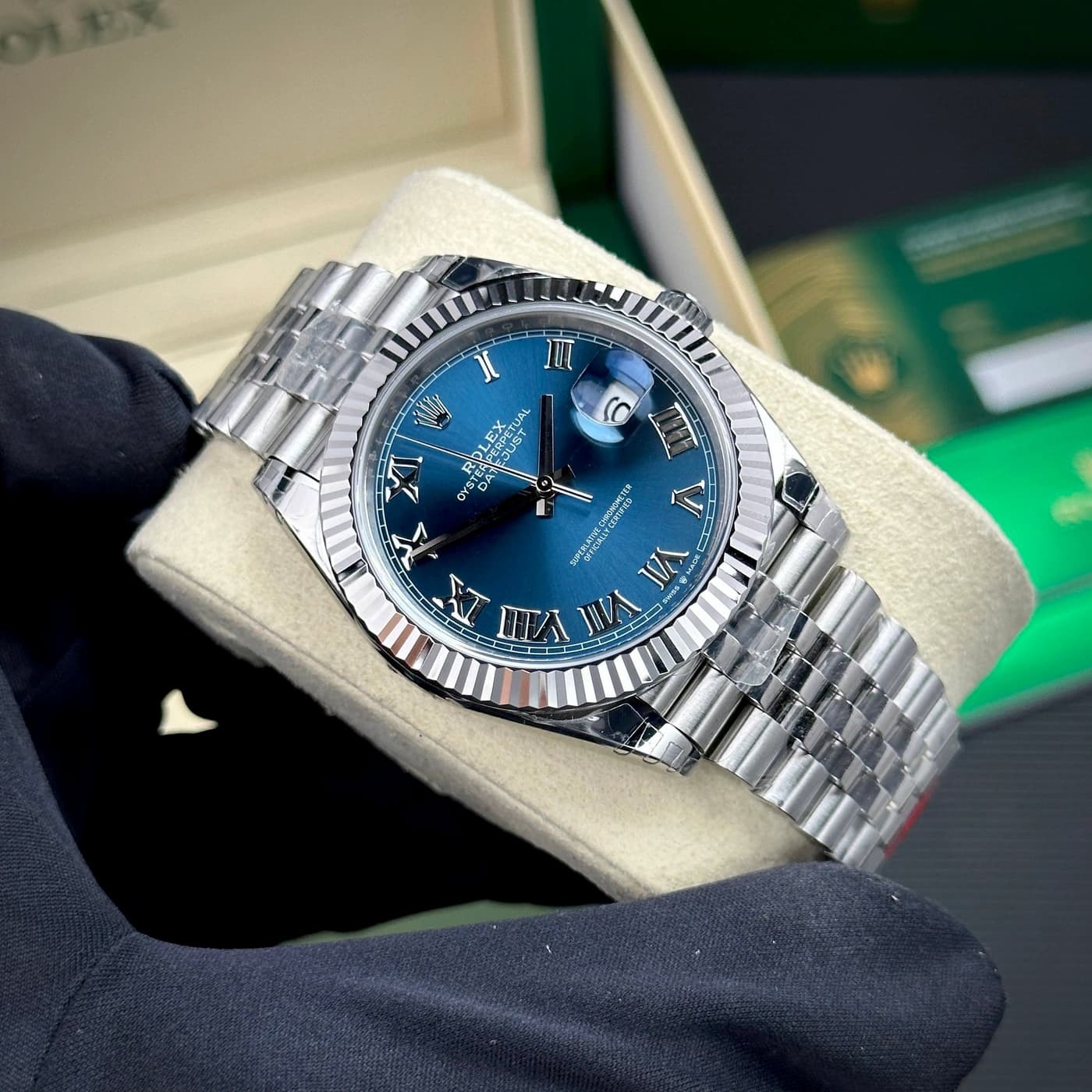 Rolex Datejust 41 126334-0038 Blue Azzurro Roman — view 2 of 12