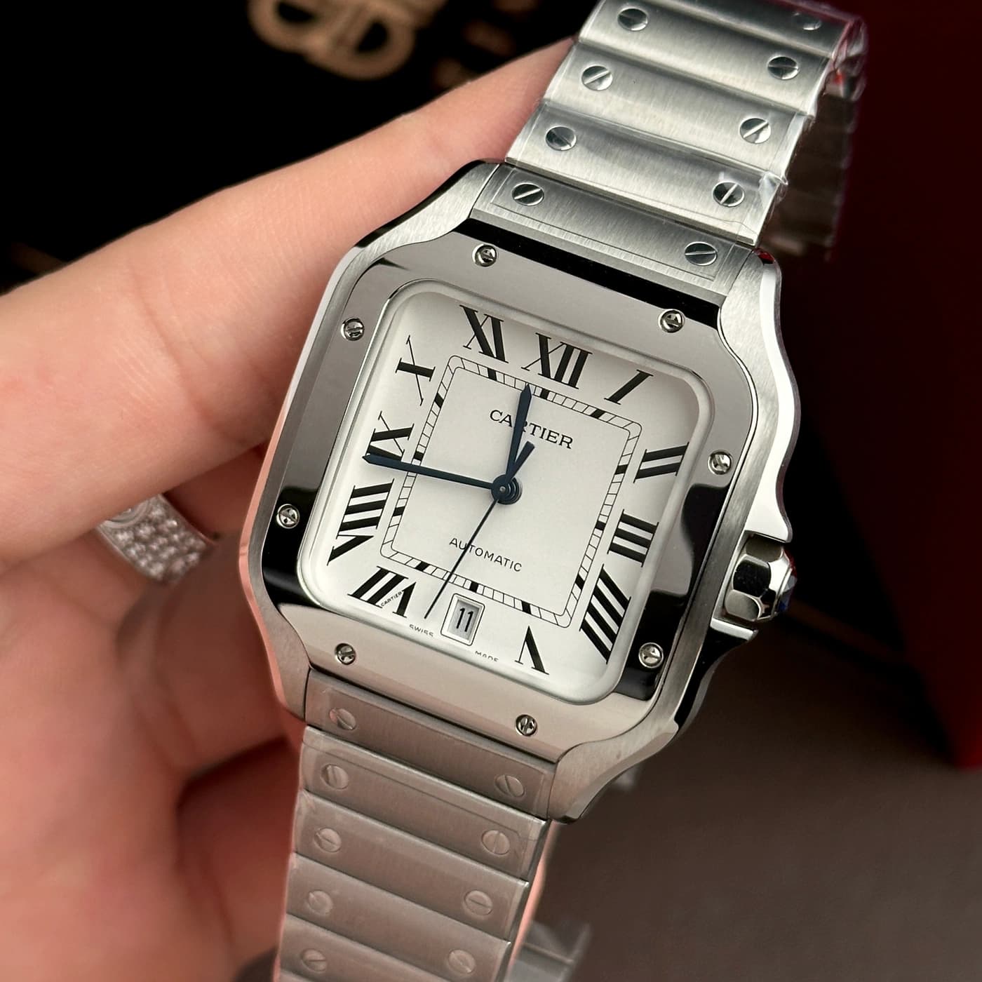 Cartier Santos De Cartier 39.8mm Steel Silver Dial WSSA0018 — view 4 of 18
