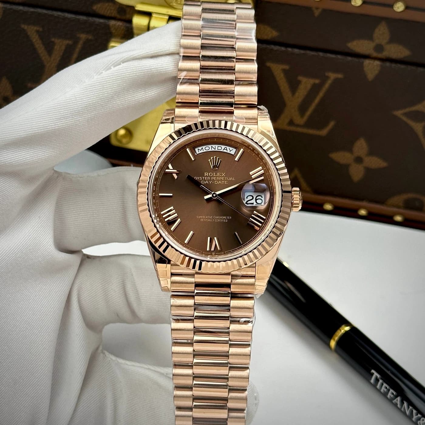 Rolex Day-Date 40mm Chocolate Dial 228235-0002 — view 1 of 16