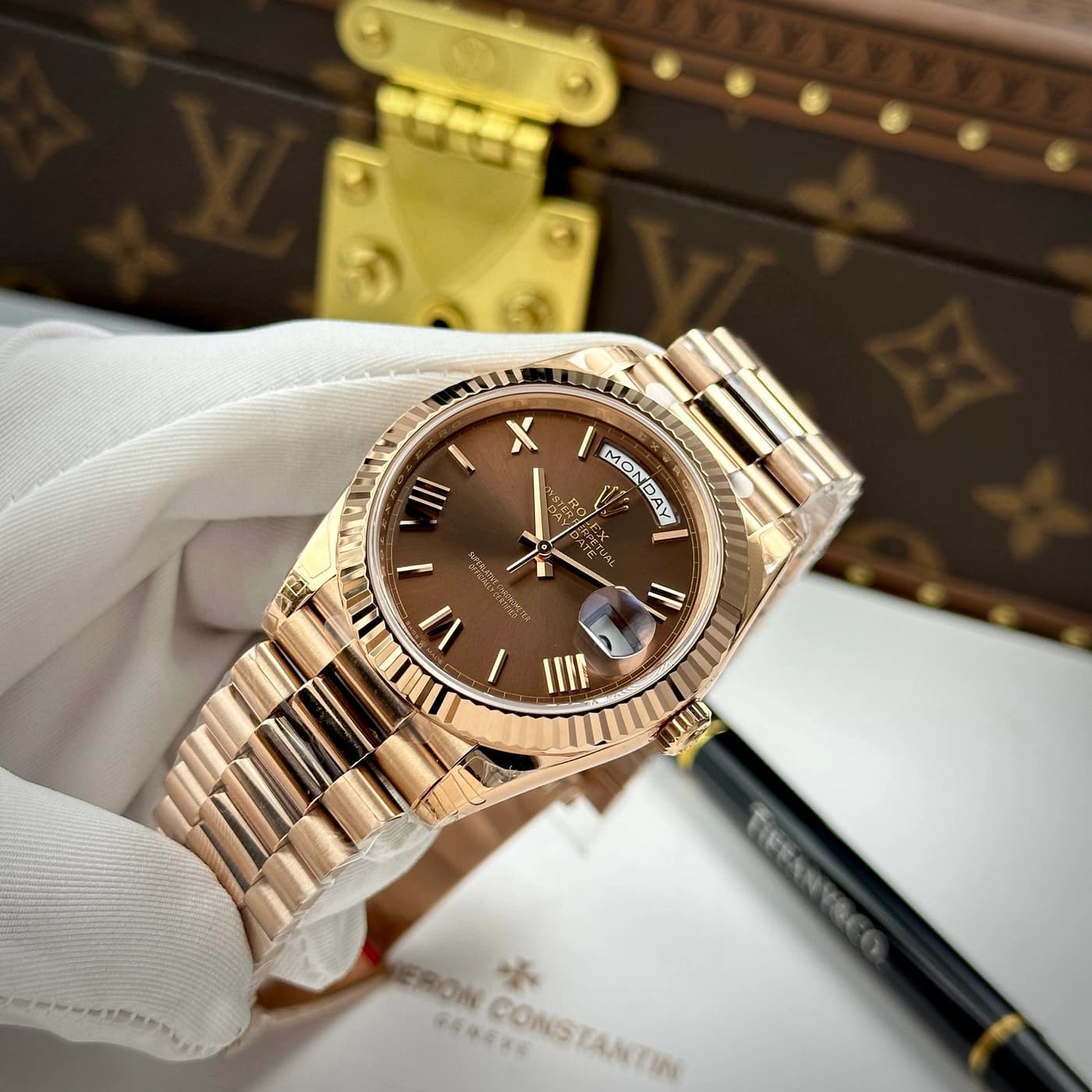 Rolex Day-Date 40mm Chocolate Dial 228235-0002 — view 3 of 16