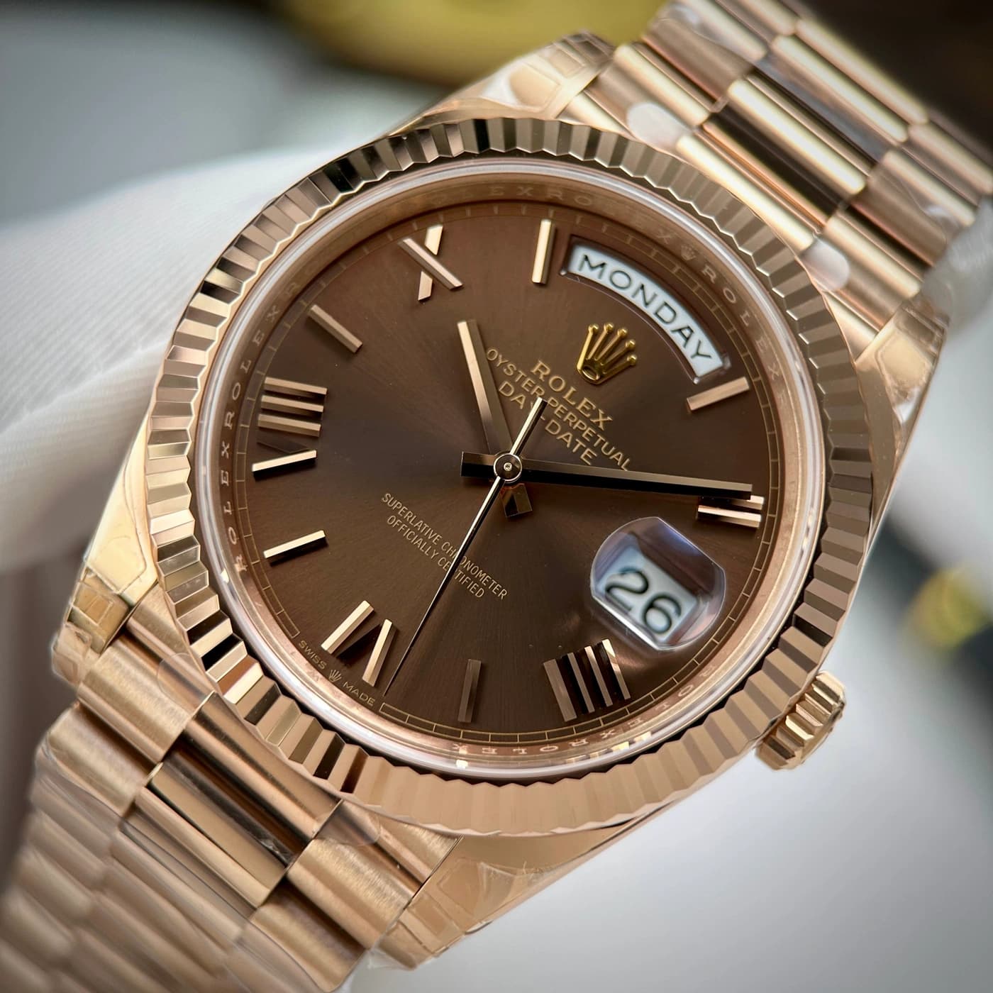 Rolex Day-Date 40mm Chocolate Dial 228235-0002 — view 4 of 16