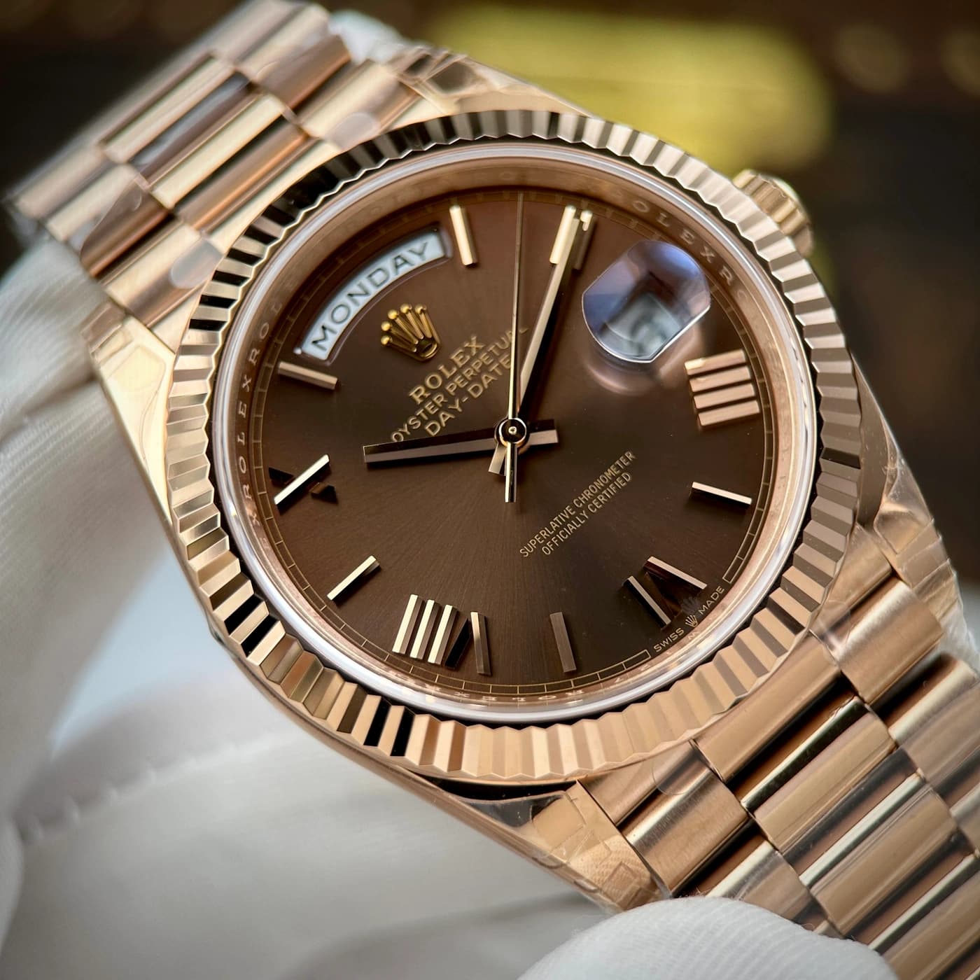 Rolex Day-Date 40mm Chocolate Dial 228235-0002 — view 5 of 16