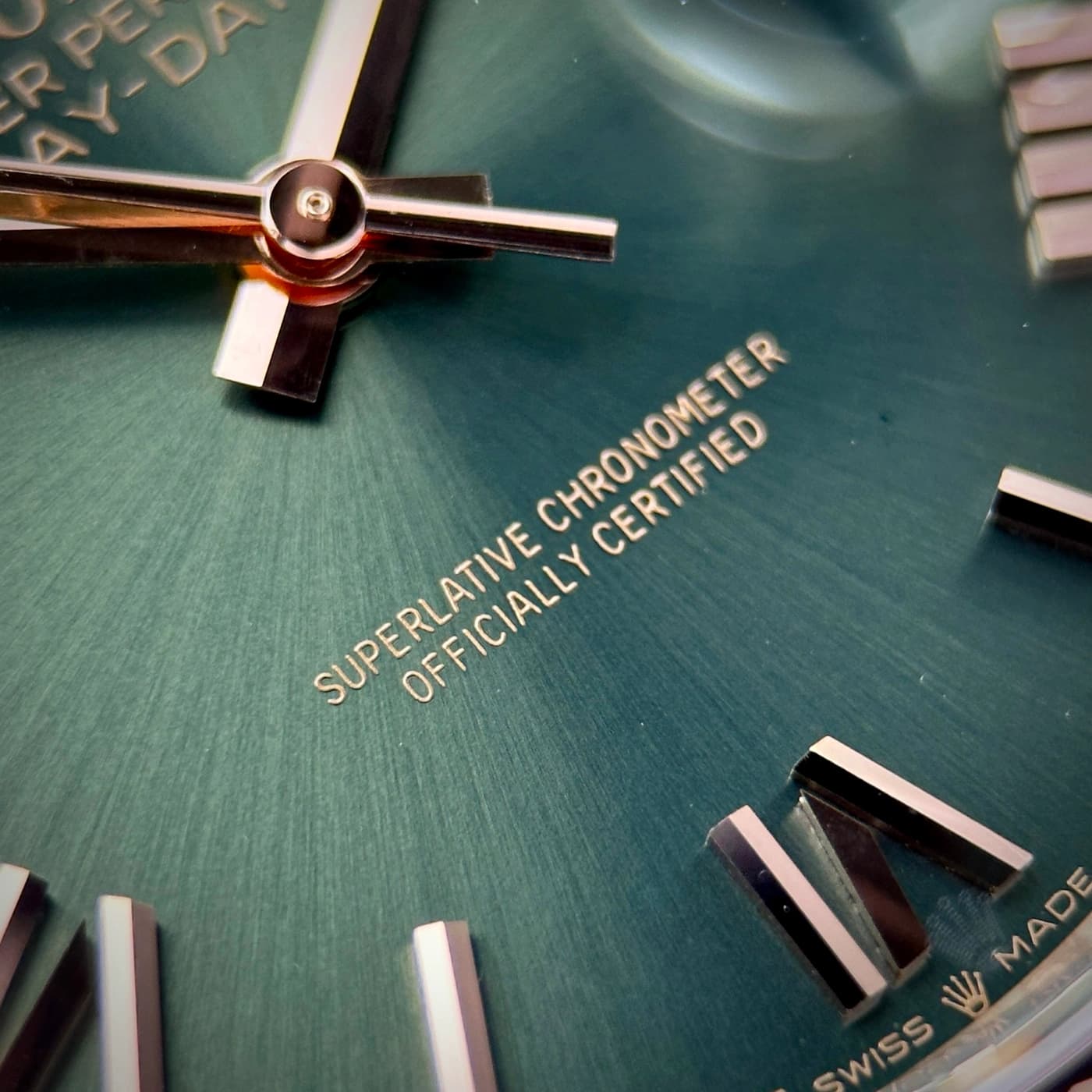 Rolex Day-Date 40mm Olive Green Dial 228235-0025 — view 6 of 16
