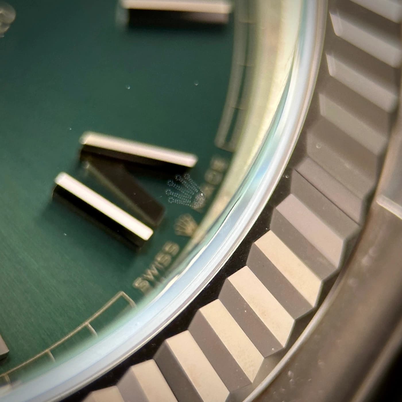 Rolex Day-Date 40mm Olive Green Dial 228235-0025 — view 7 of 16