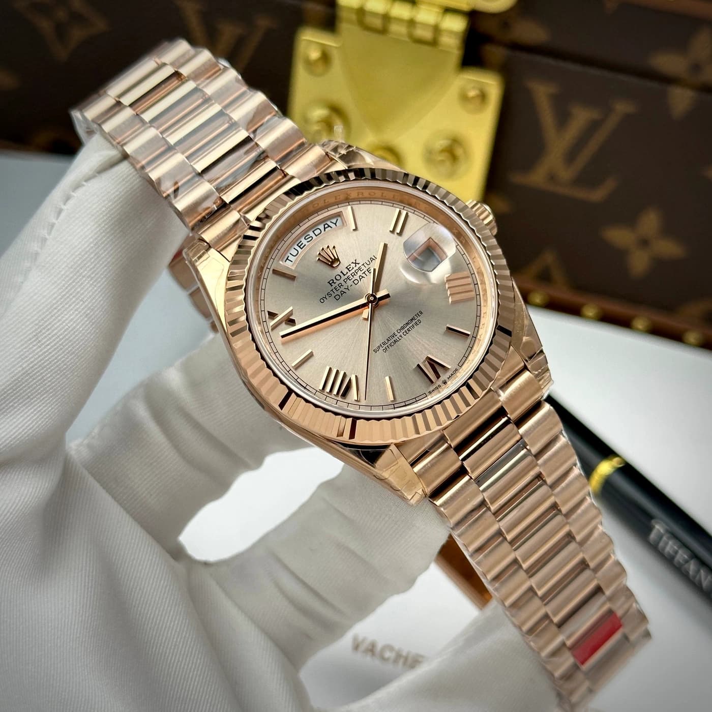 Rolex Day-Date 40mm Sundust Dial 228235-0001 — view 2 of 16