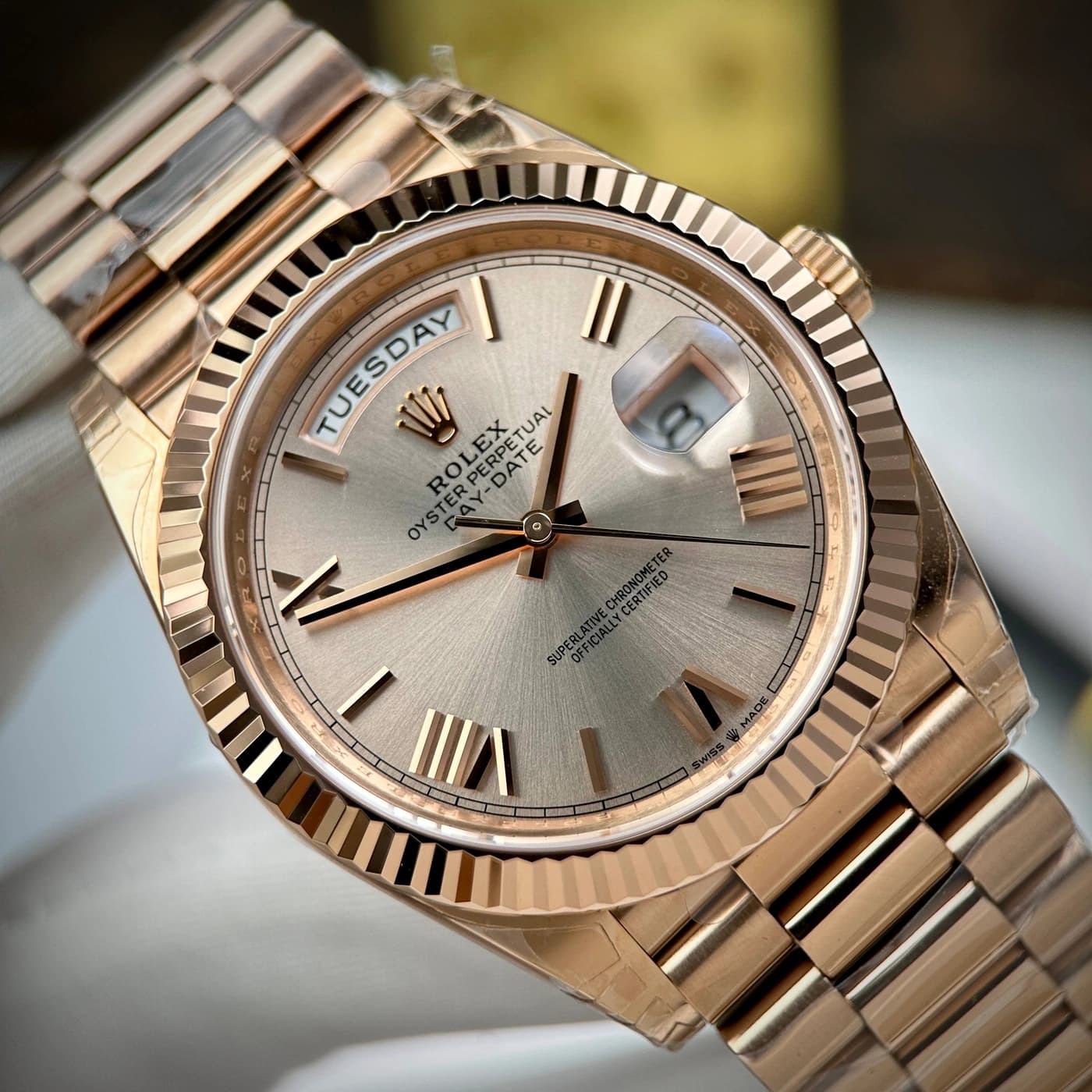 Rolex Day-Date 40mm Sundust Dial 228235-0001 — view 4 of 16