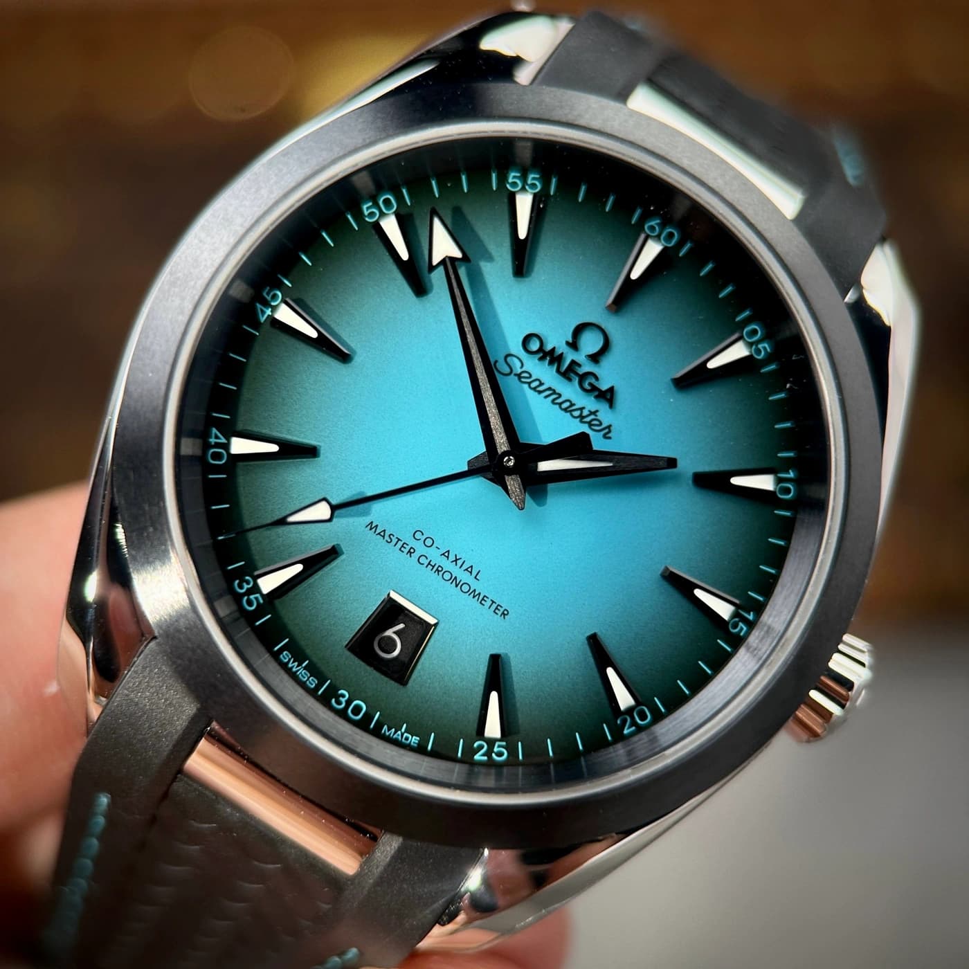 Omega Seamaster Aqua Terra 150M 220.10.38.20.03.005 Turquoise Dial — view 8 of 14