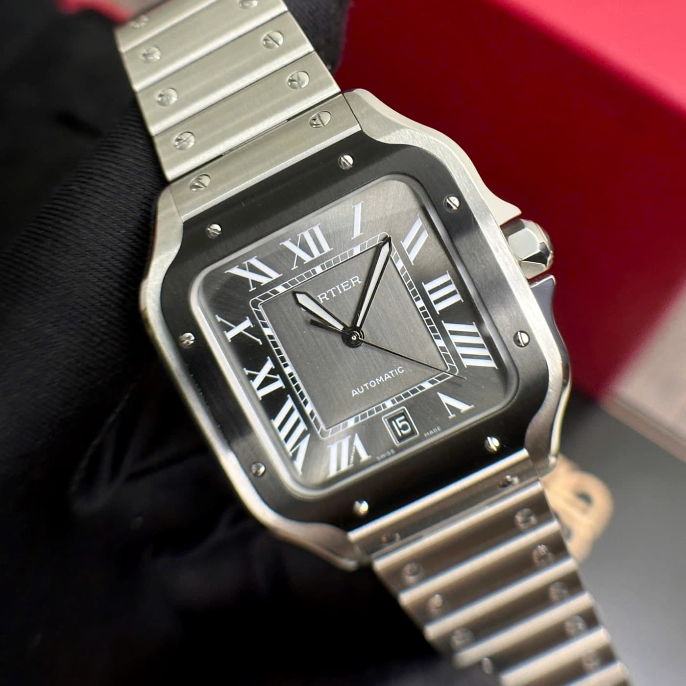 Cartier Santos De Cartier Steel Black Dial 39.8mm WSSA0037 — view 2 of 9