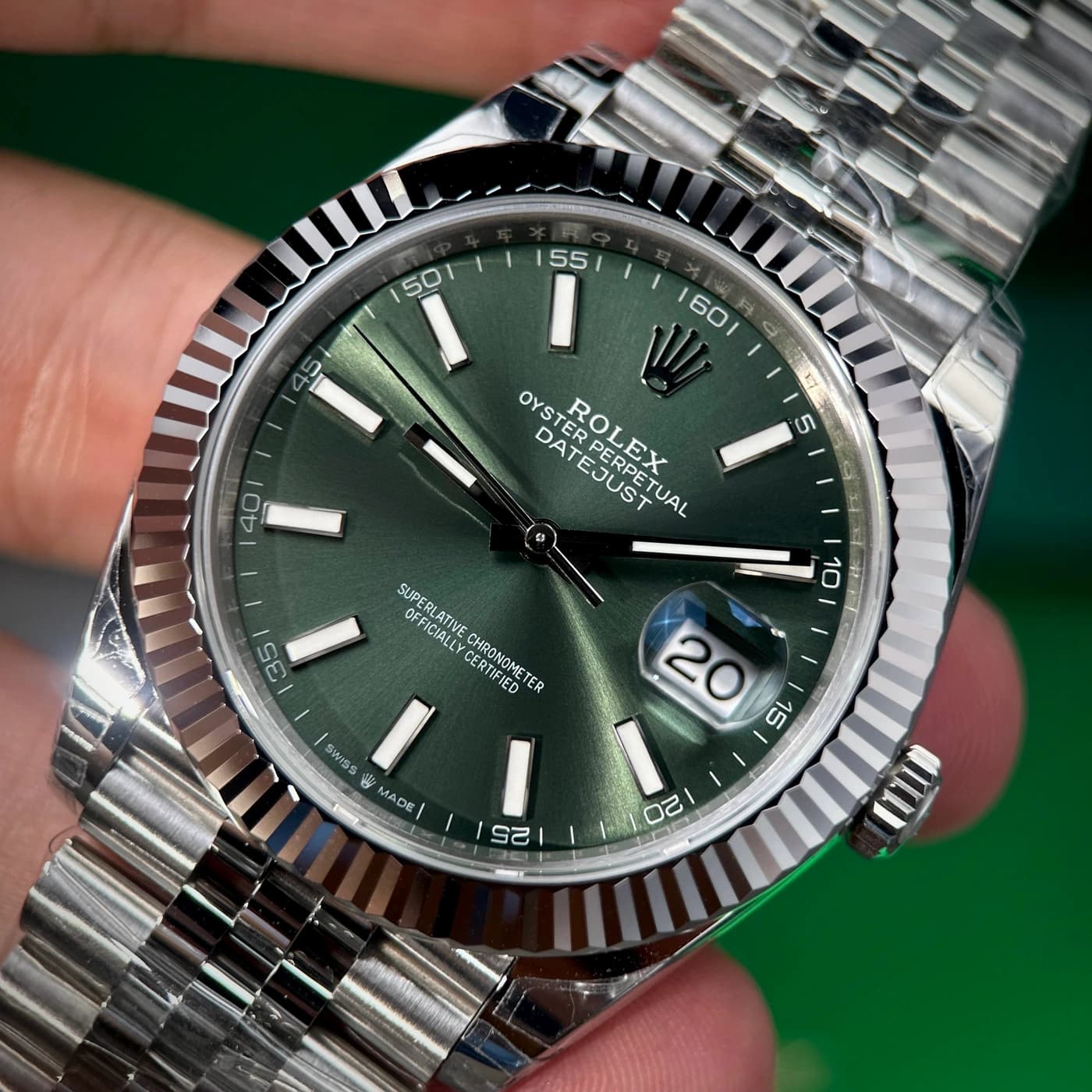 Rolex Datejust 41 M126334-0028 Mint Green — view 5 of 17